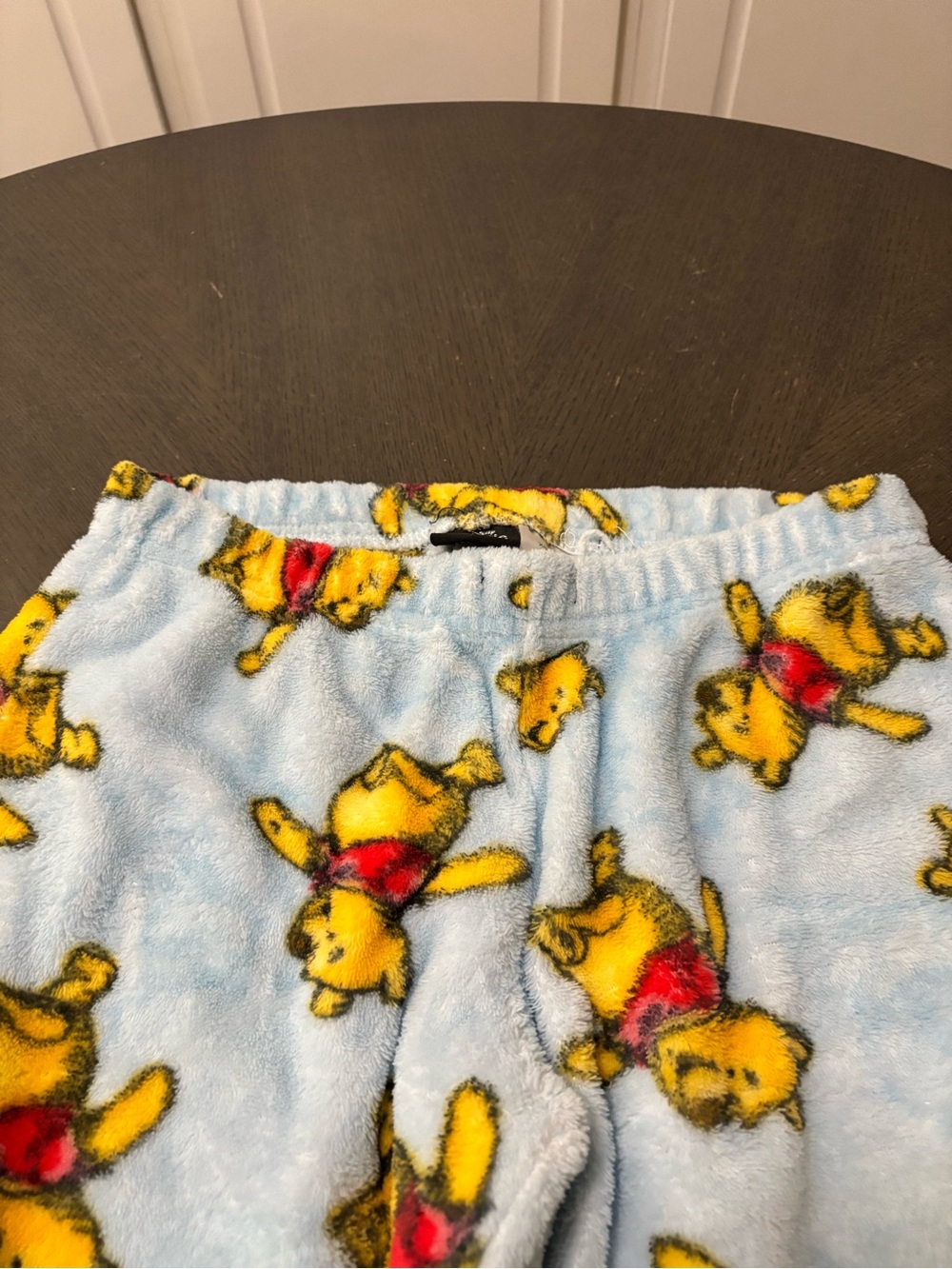 Disney Winnie the Pooh Light Blue & Yellow Fleece Pajama Pants - Picture 3 of 4